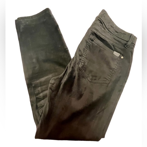 JEN 7 by 7 FOR ALL MANKIND Velvet Ankle Skinny Pants Black Size 6 - Picture 10 of 10